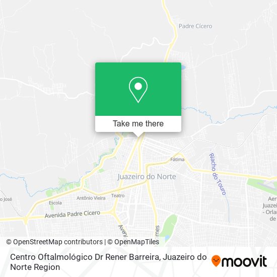 Mapa Centro Oftalmológico Dr Rener Barreira