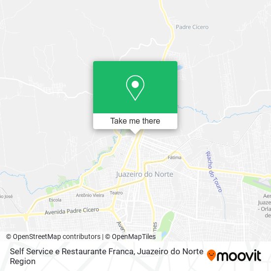 Mapa Self Service e Restaurante Franca