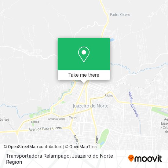 Mapa Transportadora Relampago