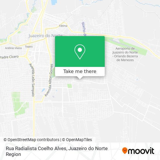 Mapa Rua Radialista Coelho Alves