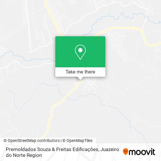 Mapa Premoldados Souza & Freitas Edificações
