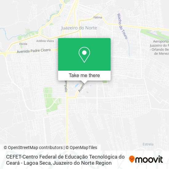 Mapa CEFET-Centro Federal de Educação Tecnológica do Ceará - Lagoa Seca