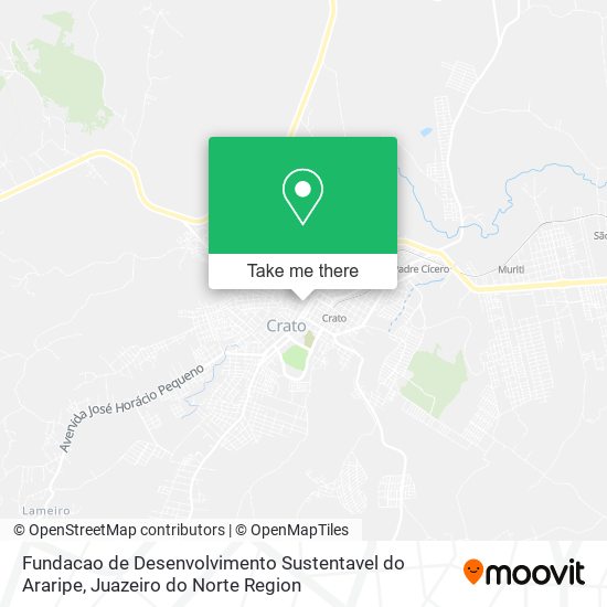 Mapa Fundacao de Desenvolvimento Sustentavel do Araripe