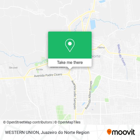 WESTERN UNION map