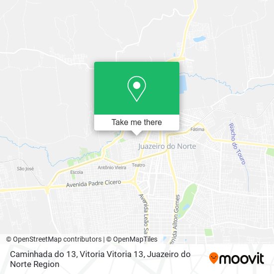 Mapa Caminhada do 13, Vitoria Vitoria 13