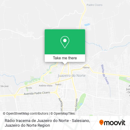 Mapa Rádio Iracema de Juazeiro do Norte - Salesiano