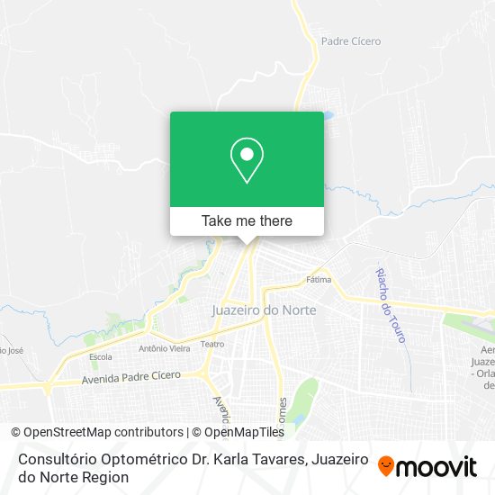 Mapa Consultório Optométrico Dr. Karla Tavares