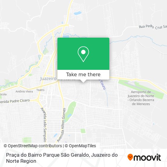 Mapa Praça do Bairro Parque São Geraldo