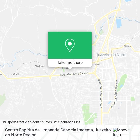 Mapa Centro Espírita de Umbanda Cabocla Iracema