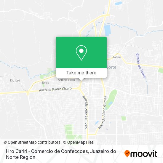 Hro Cariri - Comercio de Confeccoes map