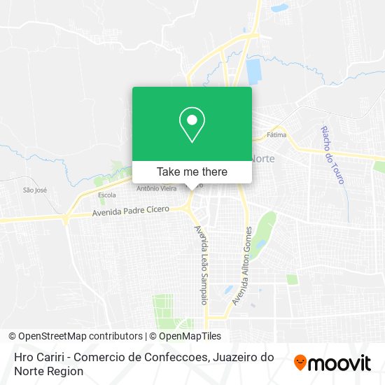 Mapa Hro Cariri - Comercio de Confeccoes