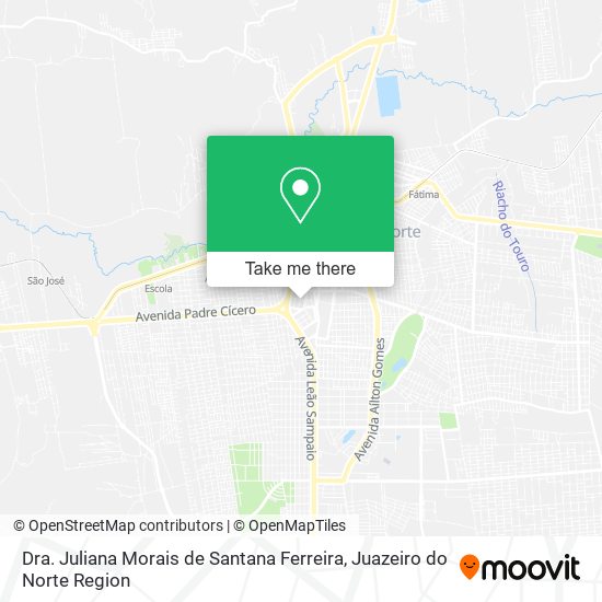 Dra. Juliana Morais de Santana Ferreira map