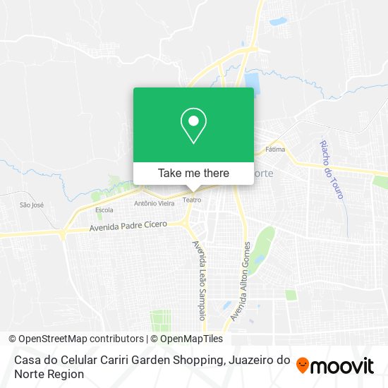 Mapa Casa do Celular Cariri Garden Shopping