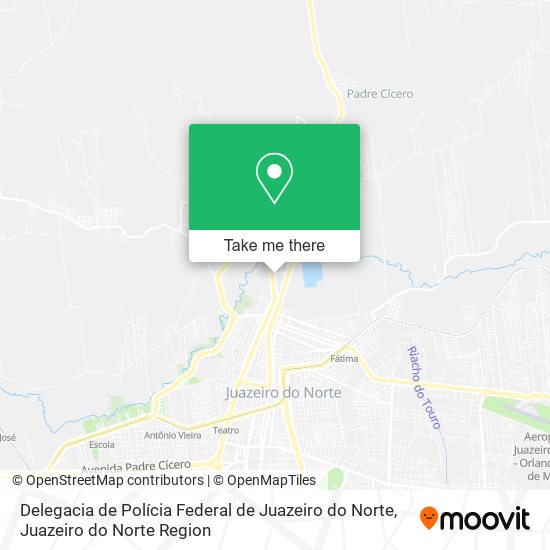 Mapa Delegacia de Polícia Federal de Juazeiro do Norte