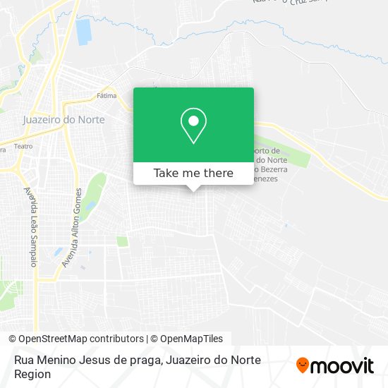 Mapa Rua Menino Jesus de praga