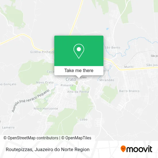 Routepizzas map