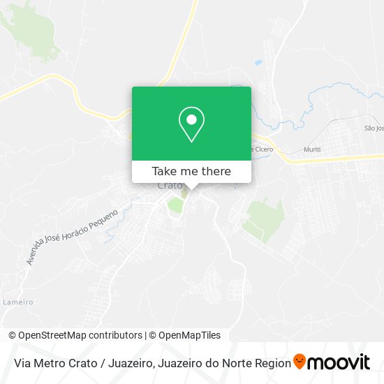 Mapa Via Metro Crato / Juazeiro