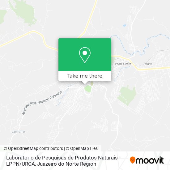 Mapa Laboratório de Pesquisas de Produtos Naturais - LPPN / URCA