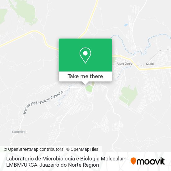 Mapa Laboratório de Microbiologia e Biologia Molecular-LMBM / URCA