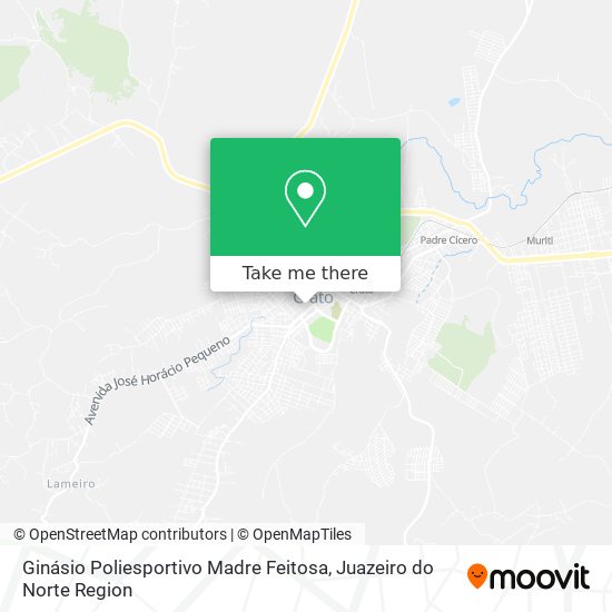 Mapa Ginásio Poliesportivo Madre Feitosa