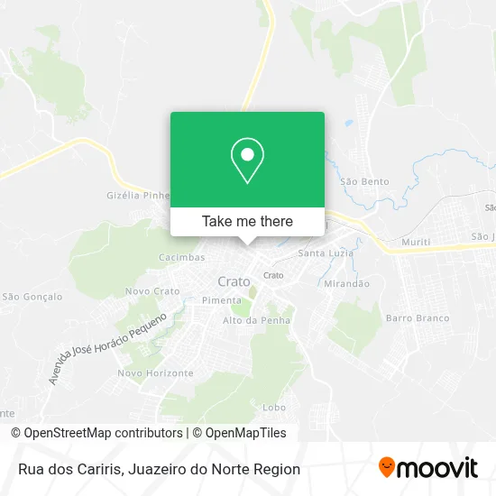 Rua dos Cariris map