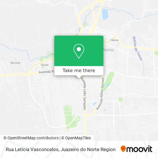 Mapa Rua Letícia Vasconcelos