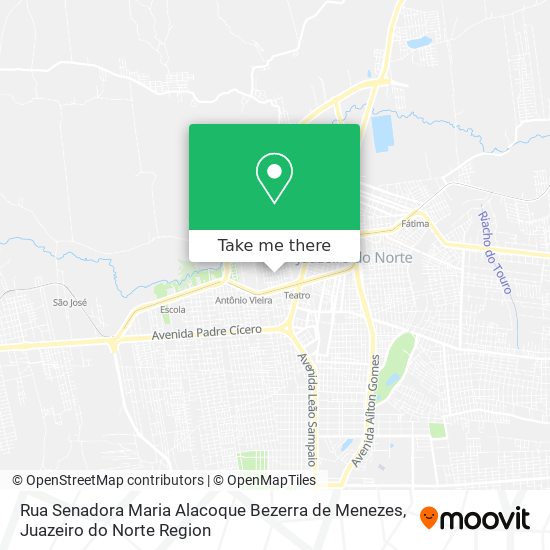 Mapa Rua Senadora Maria Alacoque Bezerra de Menezes