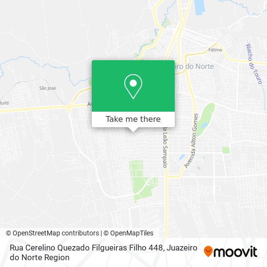 Mapa Rua Cerelino Quezado Filgueiras Filho 448