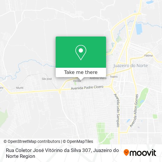 Mapa Rua Coletor José Vitórino da Silva 307