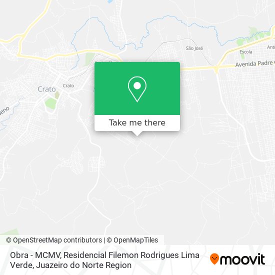Obra - MCMV, Residencial Filemon Rodrigues Lima Verde map