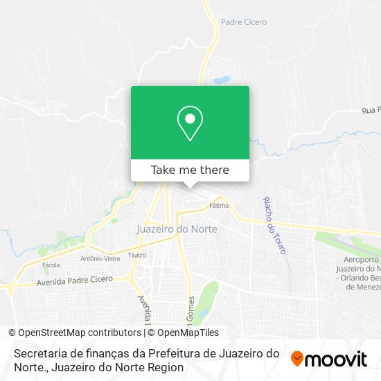 Mapa Secretaria de finanças da Prefeitura de Juazeiro do Norte.