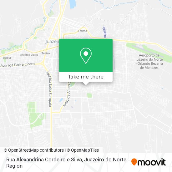 Mapa Rua Alexandrina Cordeiro e Silva