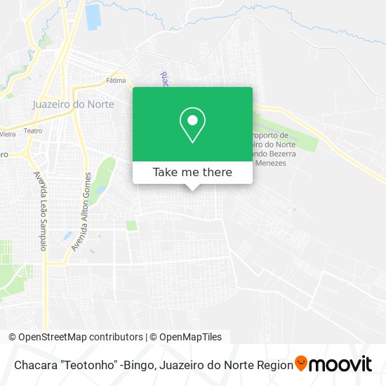 Mapa Chacara "Teotonho" -Bingo