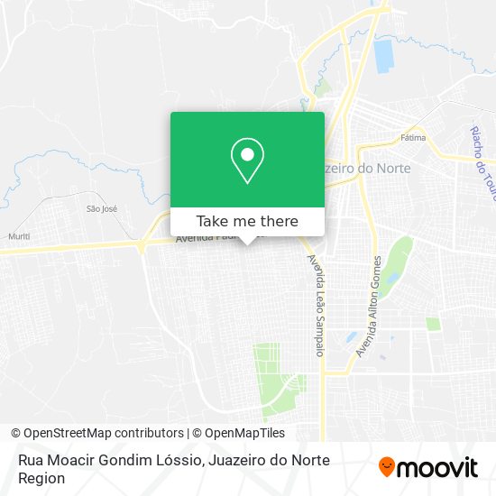 Mapa Rua Moacir Gondim Lóssio