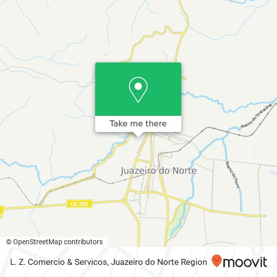 Mapa L. Z. Comercio & Servicos, Rua Clóvis Beviláqua, 198 Salesianos Juazeiro do Norte-CE 63010-330