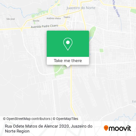 Mapa Rua Odete Matos de Alencar 2020