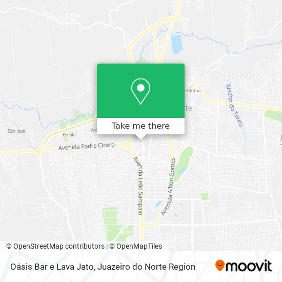 Mapa Oásis Bar e Lava Jato