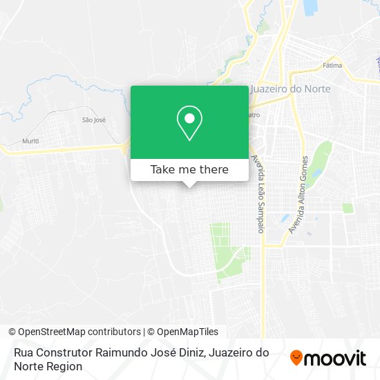 Mapa Rua Construtor Raimundo José Diniz