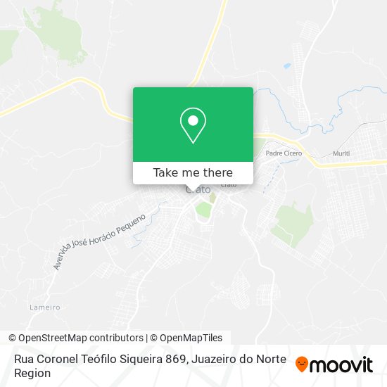 Mapa Rua Coronel Teófilo Siqueira 869