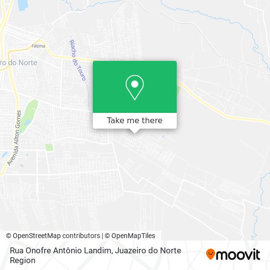 Mapa Rua Onofre Antônio Landim