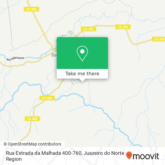 Mapa Rua Estrada da Malhada 400-760