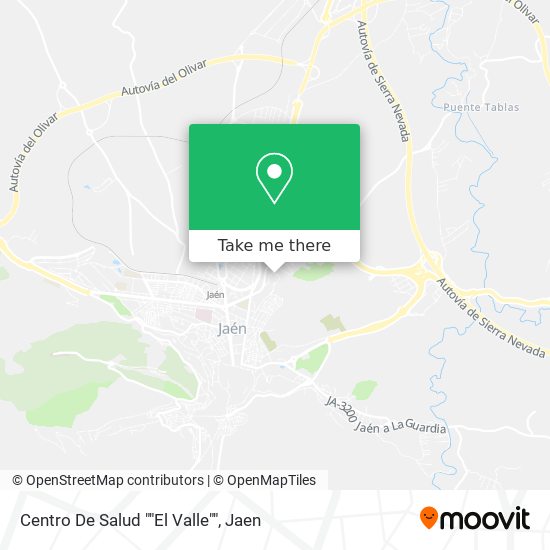 mapa Centro De Salud ""El Valle""