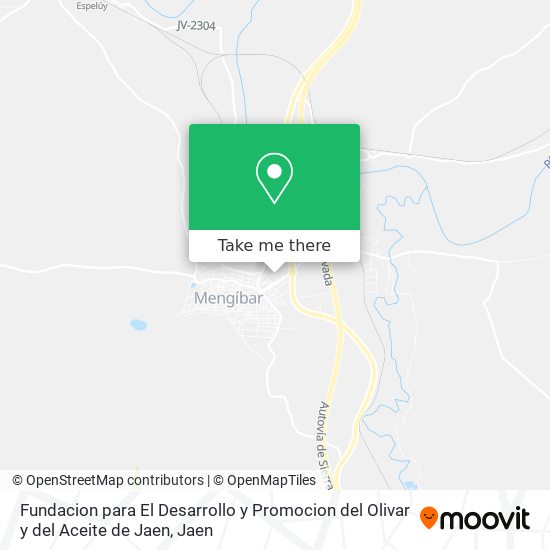 mapa Fundacion para El Desarrollo y Promocion del Olivar y del Aceite de Jaen