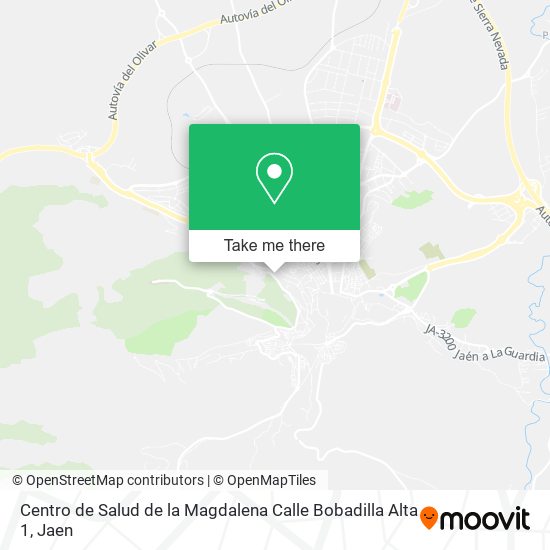 mapa Centro de Salud de la Magdalena Calle Bobadilla Alta 1