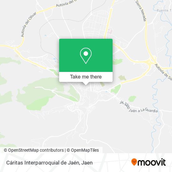 mapa Cáritas Interparroquial de Jaén