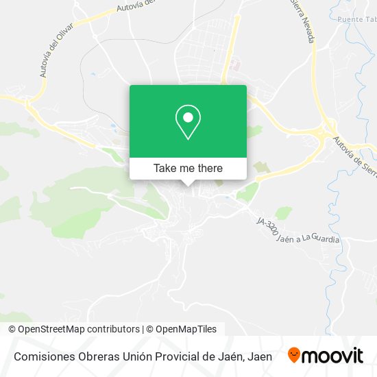 Comisiones Obreras Unión Provicial de Jaén map