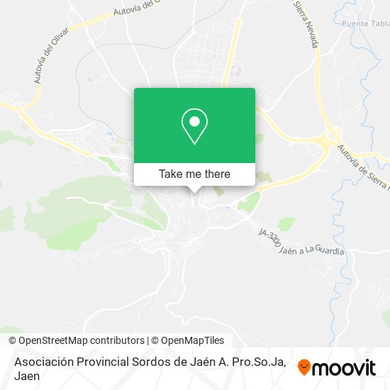 mapa Asociación Provincial Sordos de Jaén A. Pro.So.Ja