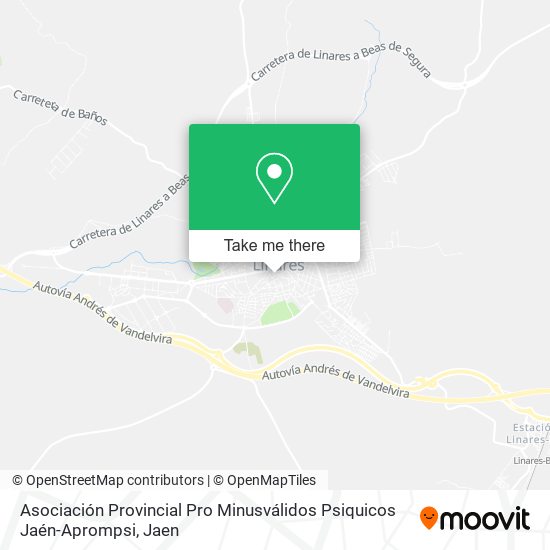 mapa Asociación Provincial Pro Minusválidos Psiquicos Jaén-Aprompsi