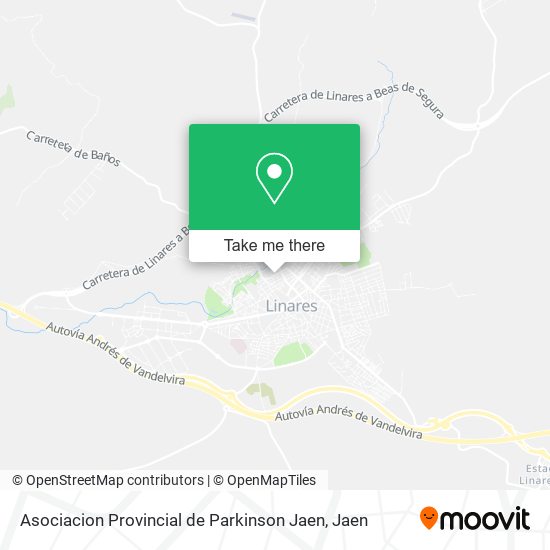 mapa Asociacion Provincial de Parkinson Jaen