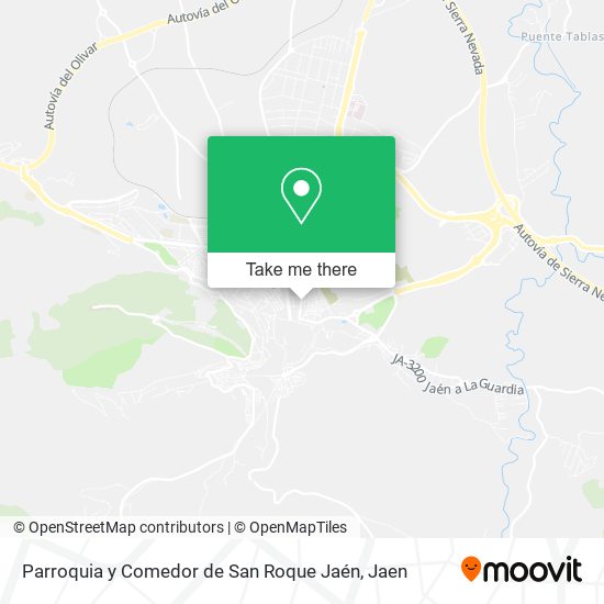 mapa Parroquia y Comedor de San Roque Jaén